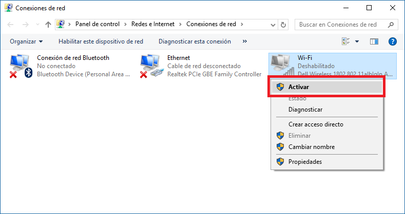 Como Desactivar O Activar Los Adaptadores De Red Wifi Ethernet O Bluethooth En Windows 10 8 O 7 1417